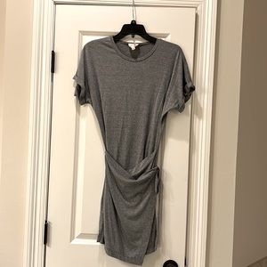 Gray faux wrap dress medium